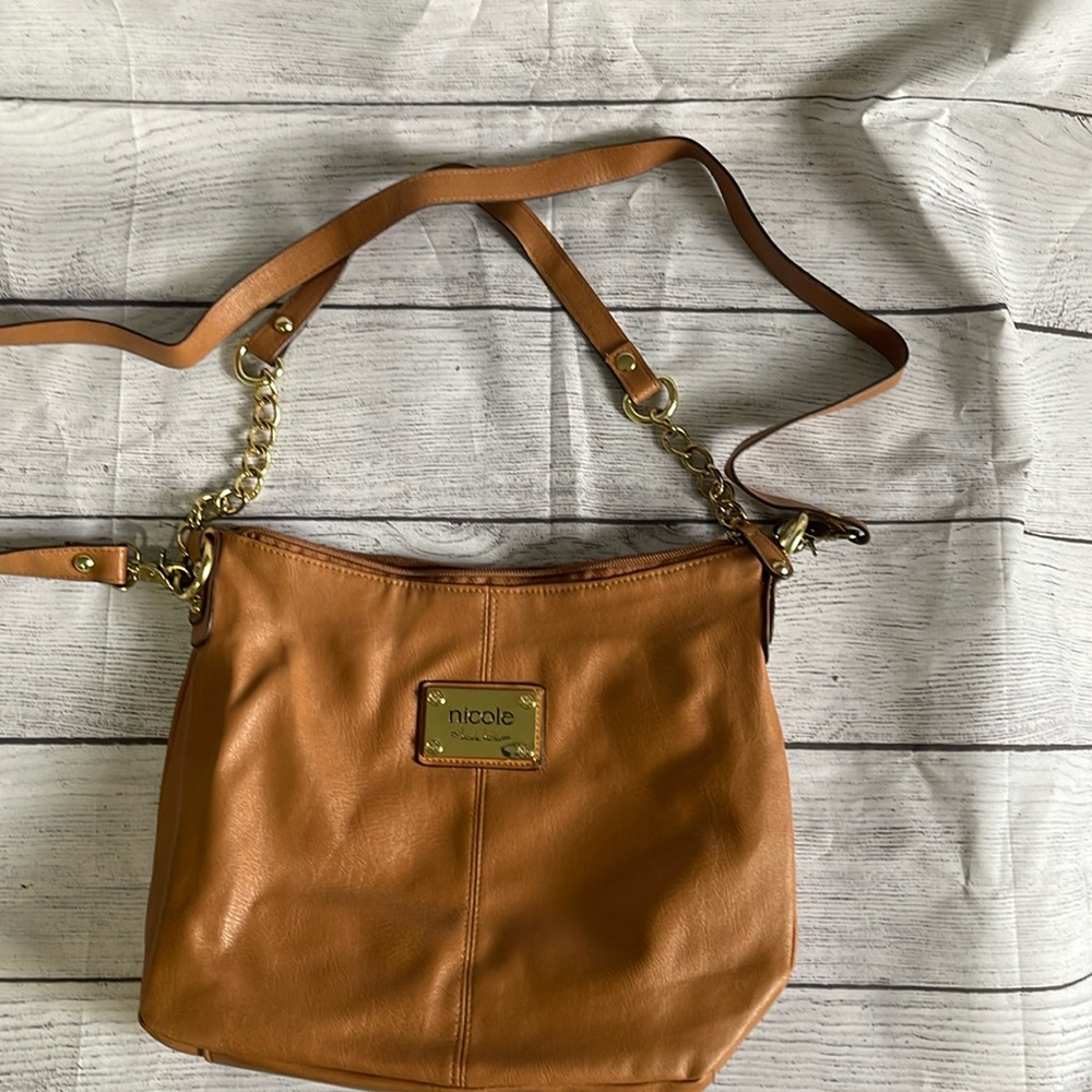 Nicole Miller Cognac shoulder & crossbody bag